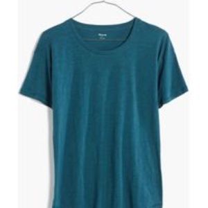 Mdewell Whisper Crew Neck Tee in Teal - NWT XS